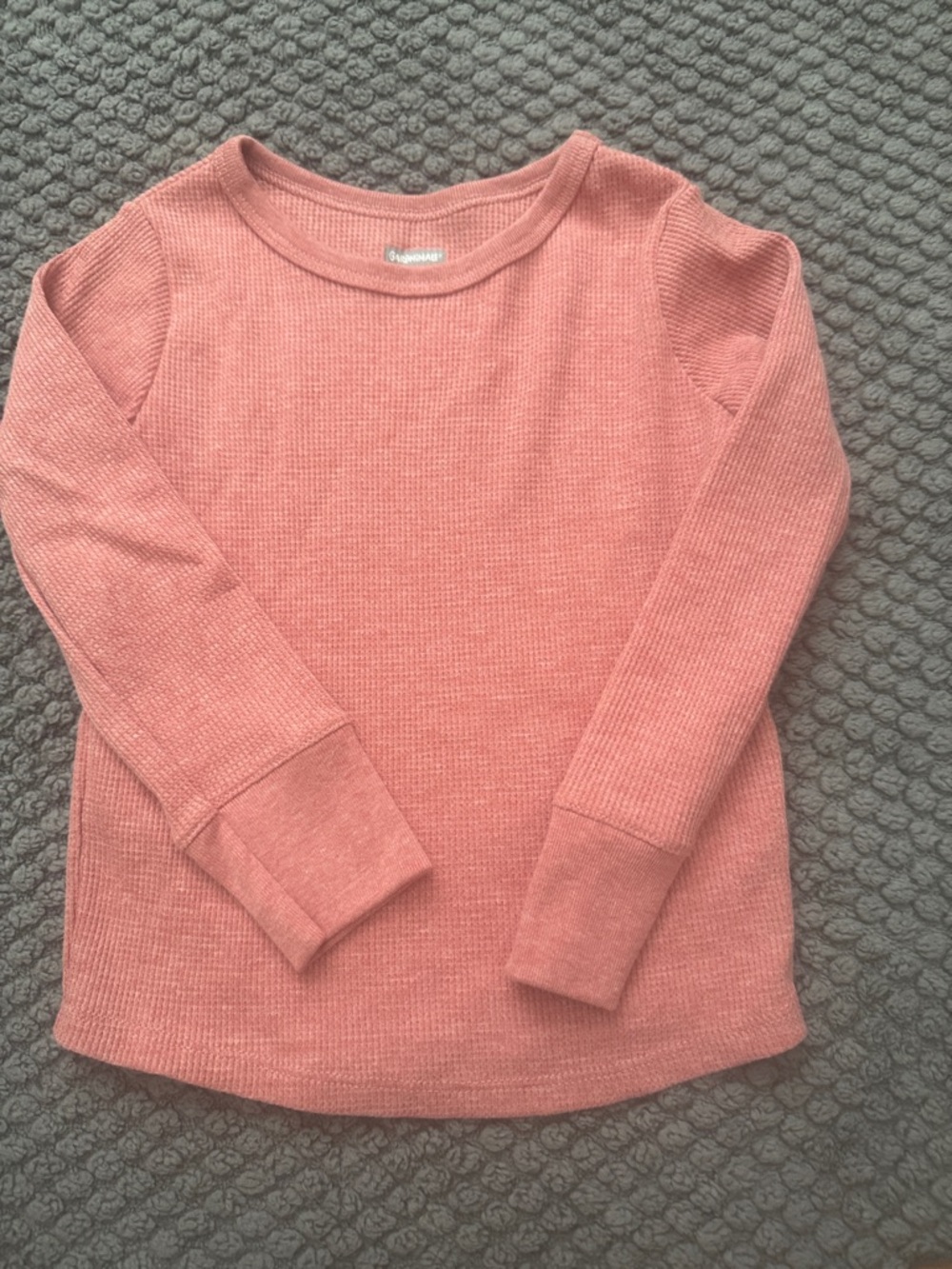 Garanimals Waffle Knit Long-Sleeve Top - Dusty Pink